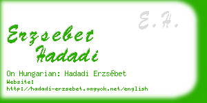 erzsebet hadadi business card