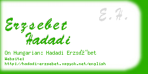 erzsebet hadadi business card